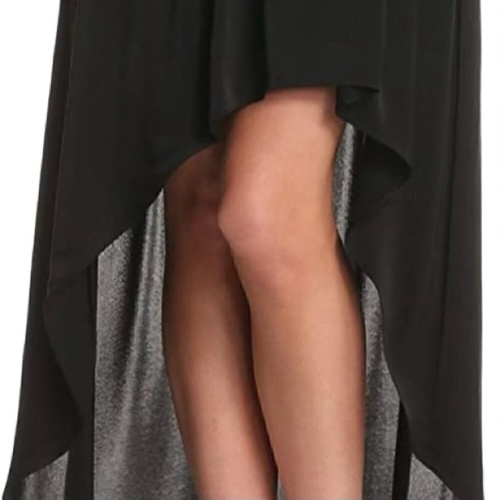 BCBGMaxAzria Tess Black Strapless Bustier High-Low Dress Size 10 - Picture 7 of 10